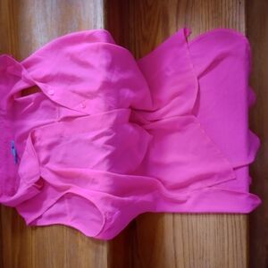 Bright Pink Sleeveless Blouse